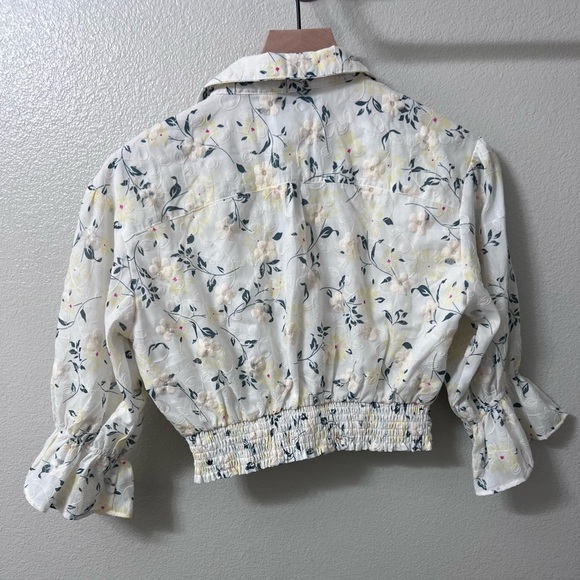 En Saison Floral Embroidery Blouse XS - Picture 5 of 7